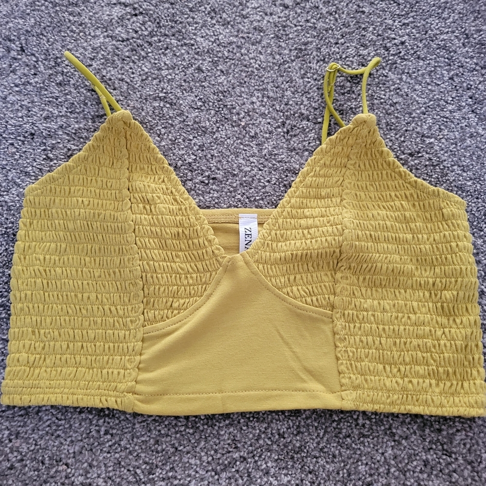 Zenana/Bralette/Size Large/Mustard Color